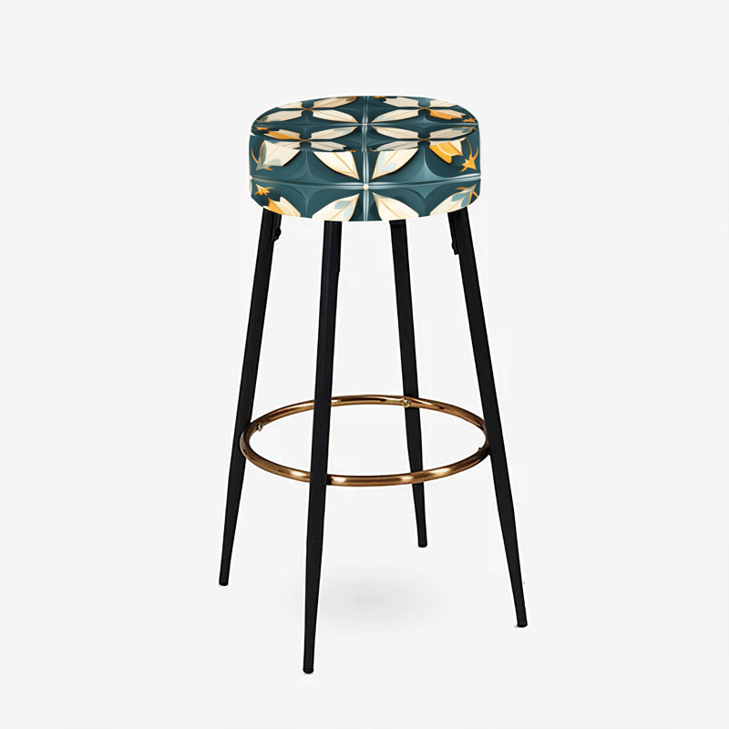 Ensemble de 2 tabourets de bar géométriques Victorian Elegance