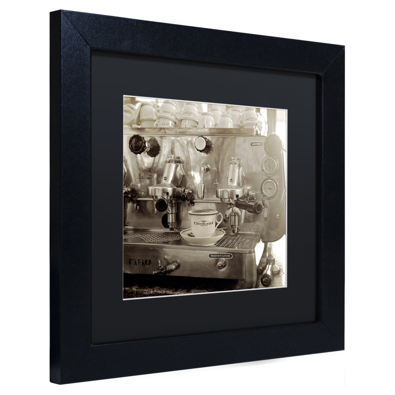 Alan Blaustein, «Tuscany Caffe I», reproduction de photo encadrée, H 11 po x l 14 po x P 0,5 po, Noir