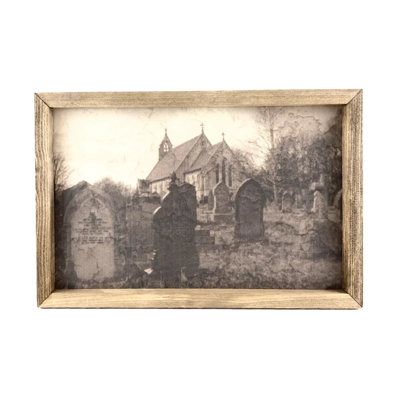 Art encadré d'un cimetière