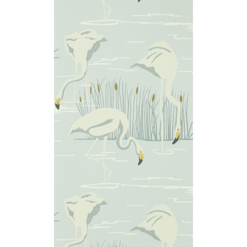 Salinas Wallpaper, Ice/Linen/Dijon