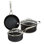 BergHOFF Essentials 5Pc Non-Stick Hard Anodized Cookware Set For Two With Glass Lids, Black