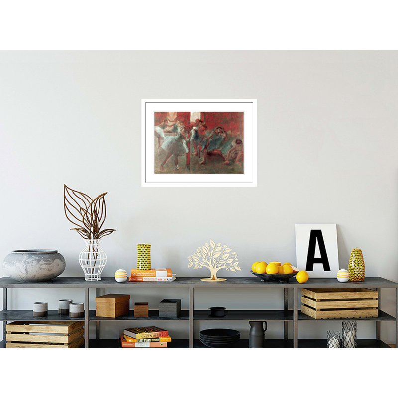 «Dancers at Rehearsal» par Edgar Degas, impression giclée encadrée, H 22,43 po x l 29,5 po