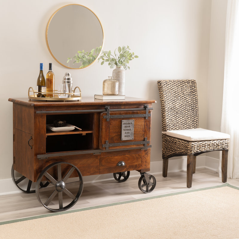 Ramer Solid Wood Bar Cart