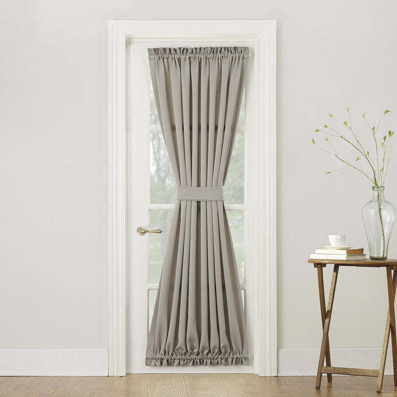 Wayfair Basics® Thermal Room Darkening Rod Pocket Door Curtain Panel, Stone