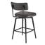 Tabouret de comptoir pivotant en cuir 27,4 po Bayardo-88759065