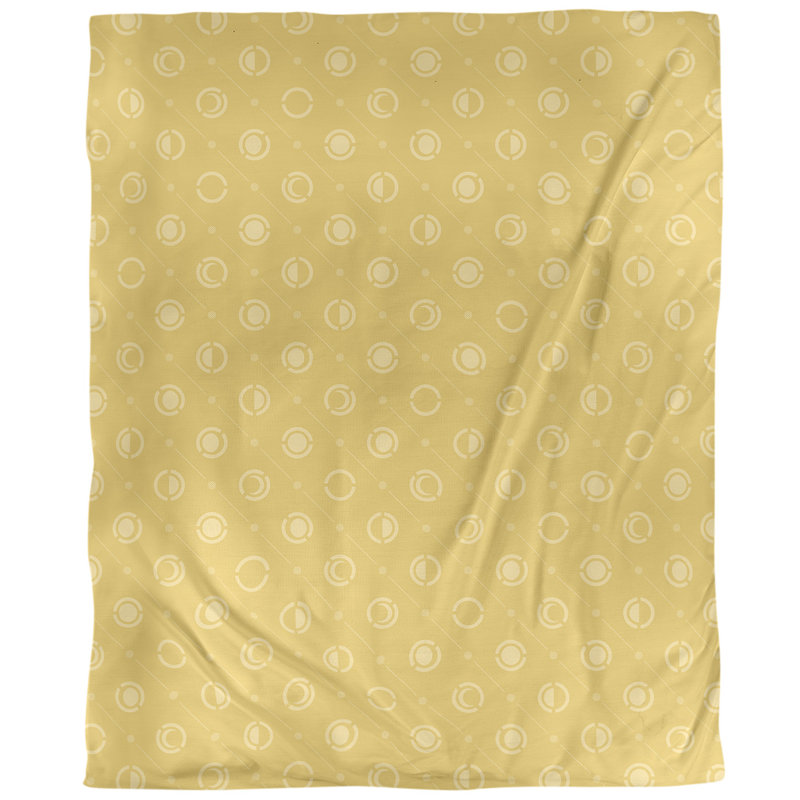 Housse de couette simple Moon phases, Housse de couette pour très grand lit, Polyester brossé, Jaune foncé