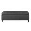 Banc de rangement intérieur - dessus, gris anthracite, coffre rembourré à fermeture douce avec pieds noirs-1431603169