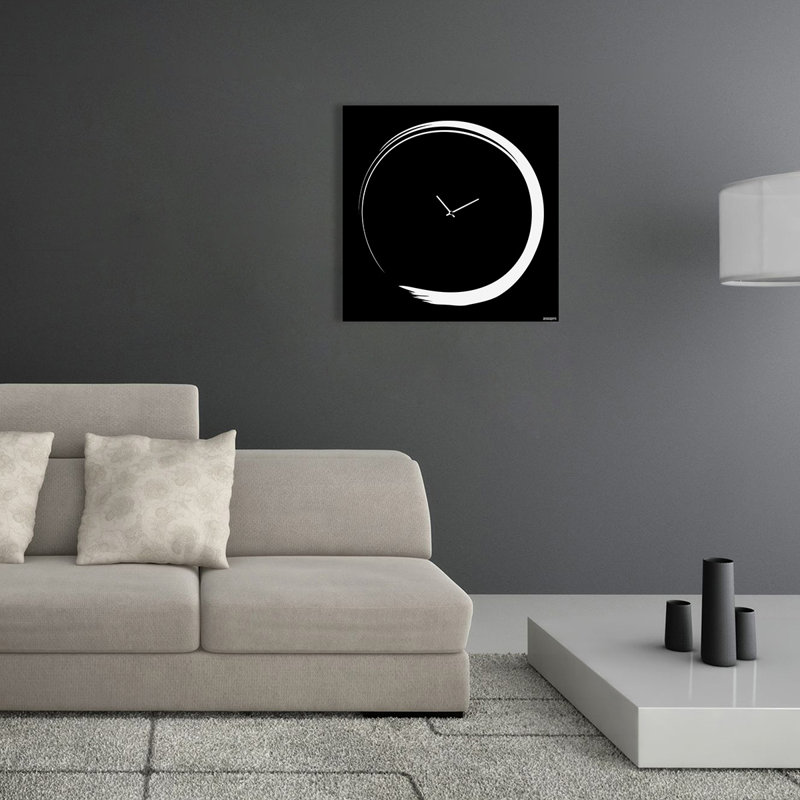 Glenmere Metal Wall Clock, Black/White