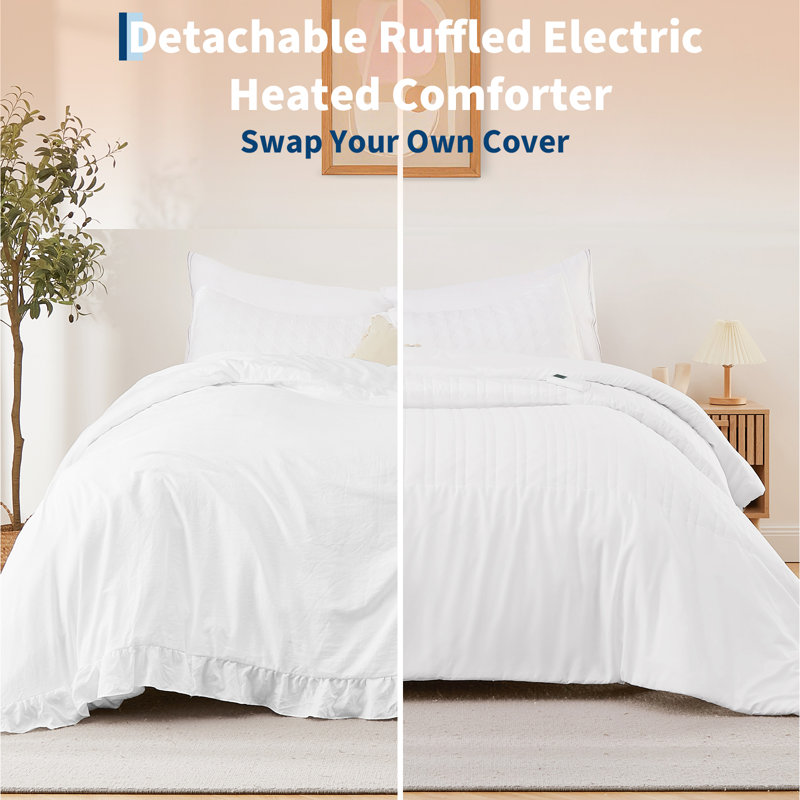 Housse de couette élégante pour lit GarveeHome, L 90 po x l 90 po