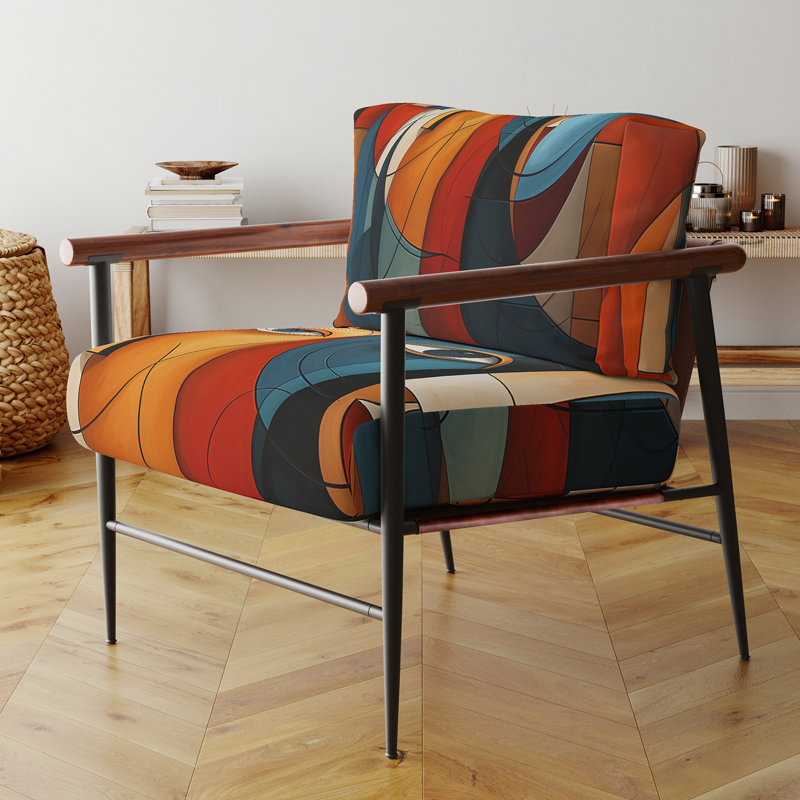 Fauteuil d'appoint rembourré Cubism, Noir