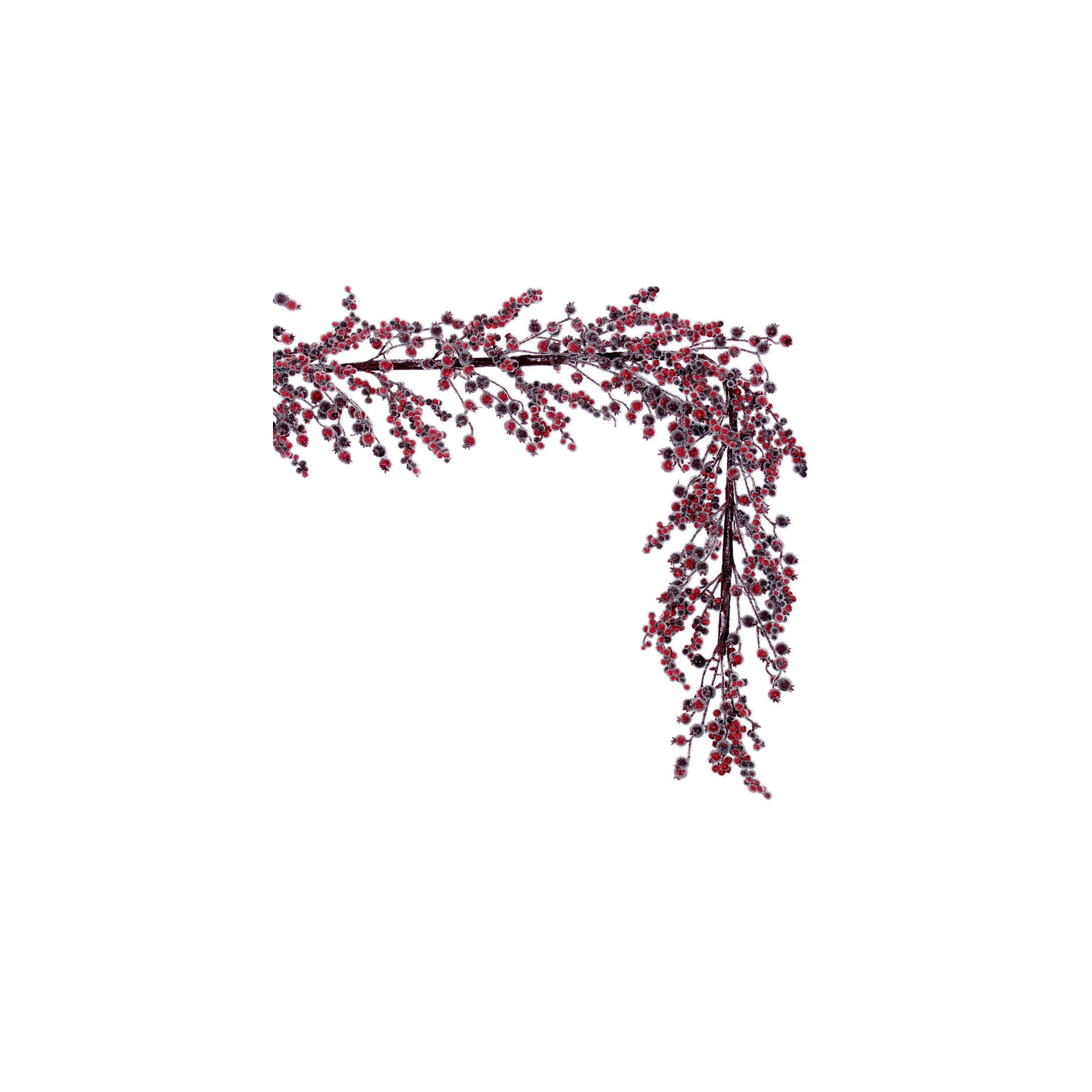 The Holiday Aisle® 72" Winter Icy Red & Burgundy Berry Garland.