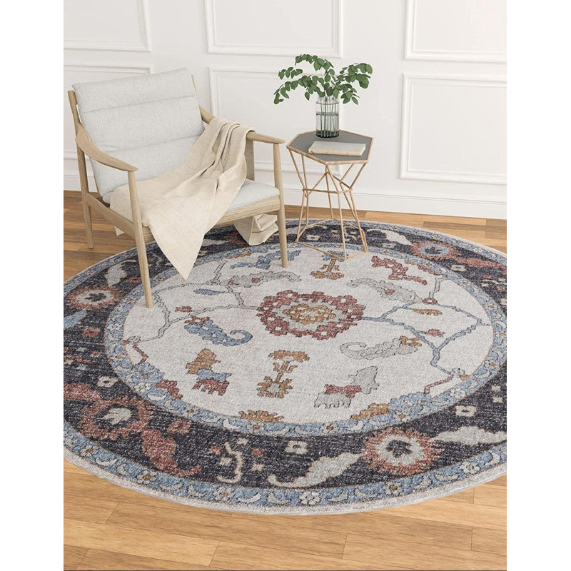 Akmal Oriental Indoor Rug, Round  3'3"
