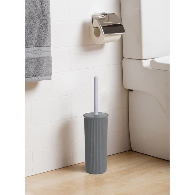Brosse de toilette nervurée 15 po, Gris