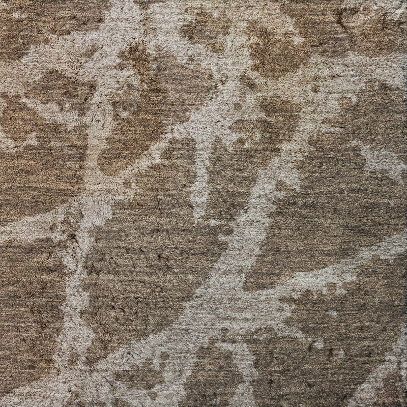 Premium Machine Washable Dream Shag ADS501 Crackle Rug, 3' x 5', Brown