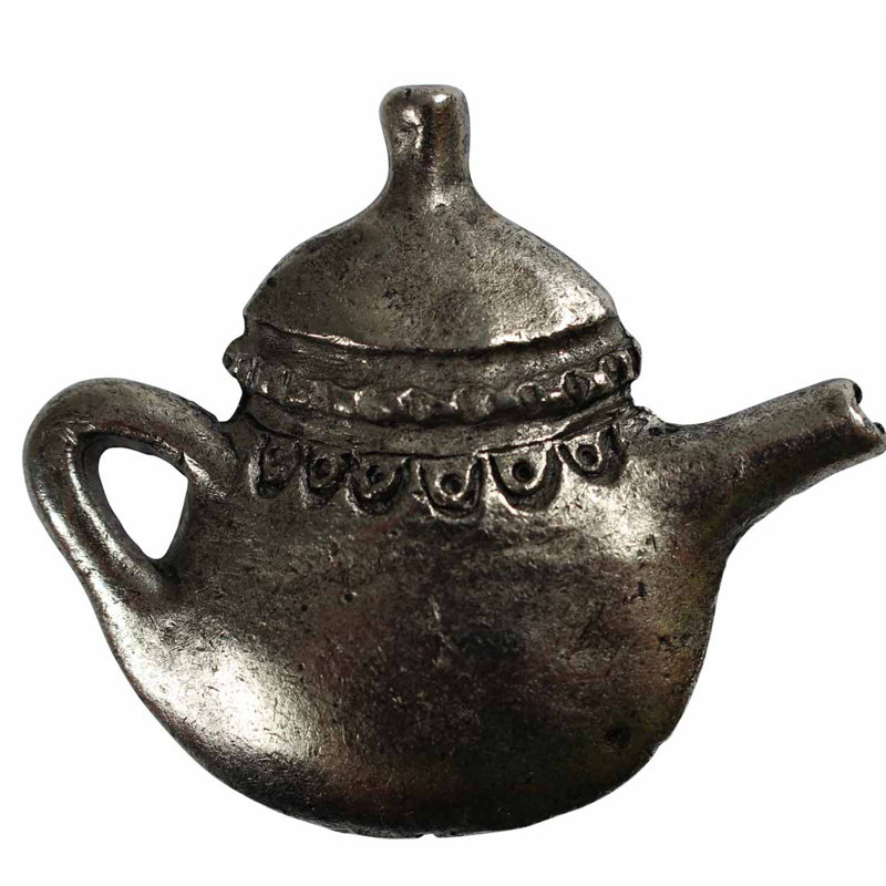 Antique Silver Brass Teapot Cabinet Knob with Mounting Hardware