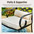 Alyah 6 Person Outdoor Dining Set With Seat Cushions & Lumbar Support Pillows