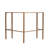 42" Clear and Gold Glass and Iron Corner Writing Desk-46151925