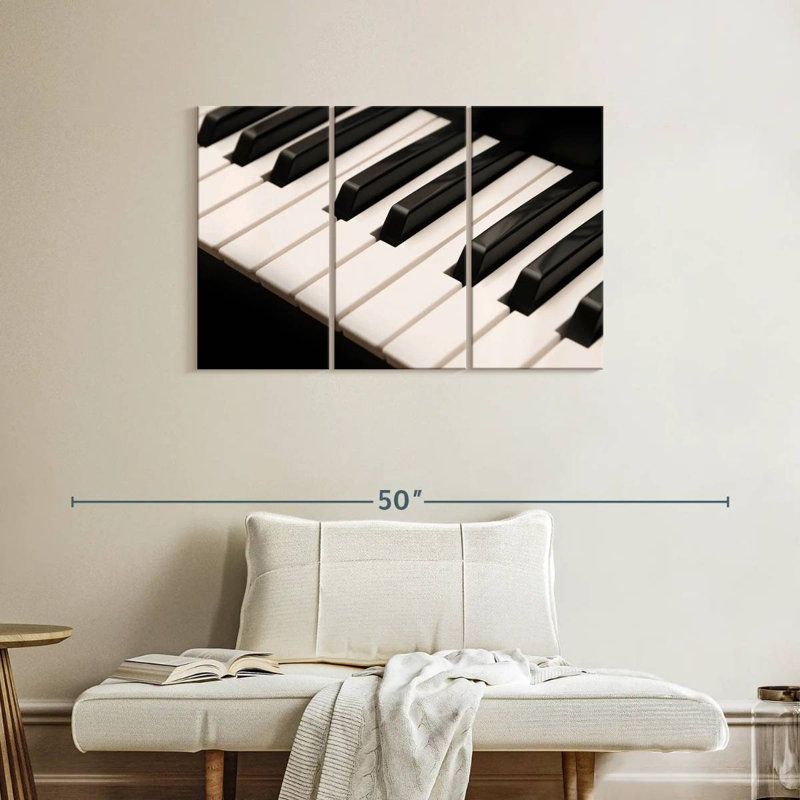 Abarca Notes Of Piano Keys, H 24 po x l 38 po