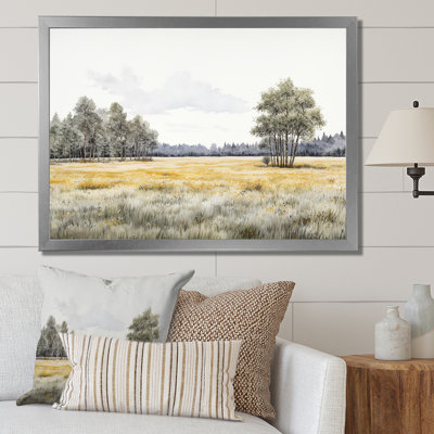«Meadow Scenery Minimalisme II», reproduction sur toile