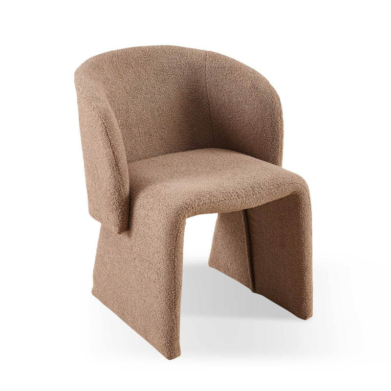 Chaise de salle à manger moderne, chaise d'appoint, fauteuil rembourré Speicher Comfy, 1, Brun