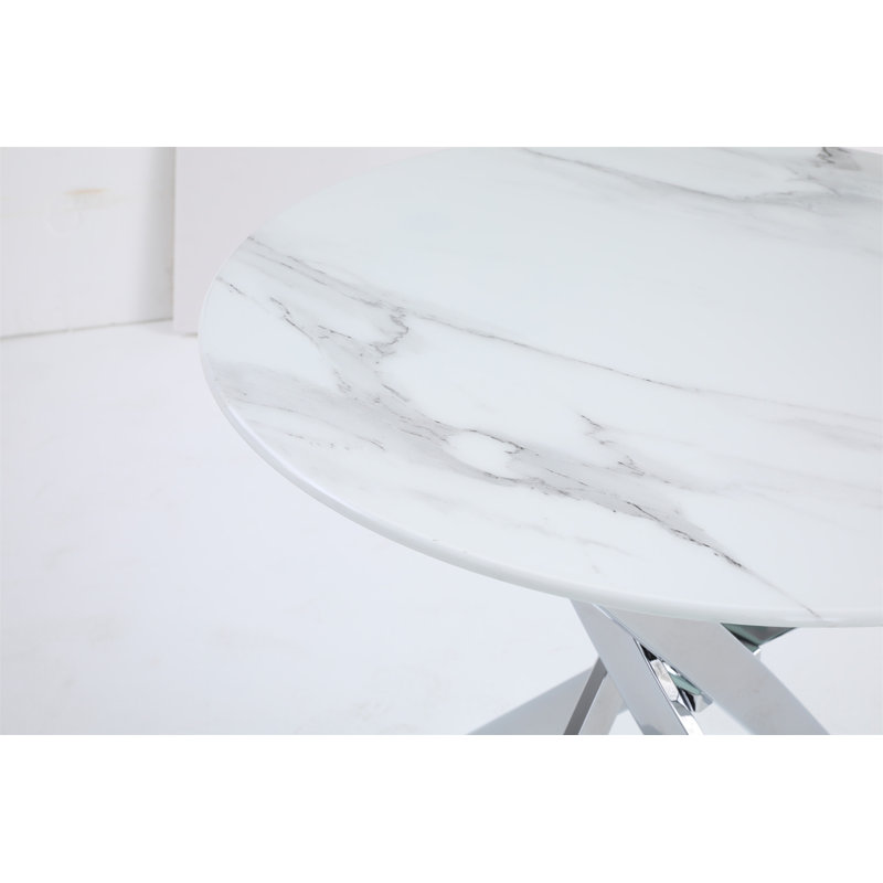 Table ronde moderne en verre
