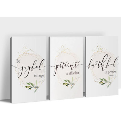 Art mural de bureau - Toile de motivation à 3 panneaux, citations inspirantes pour la décoration intérieure, cadre d'affiche positive pour entreprise, 16 po x 24 po x 3 po