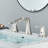 2-handle Bathroom Faucet with Drain Assembly