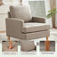 Fauteuil Clancy avec pieds en bois massif-116817609