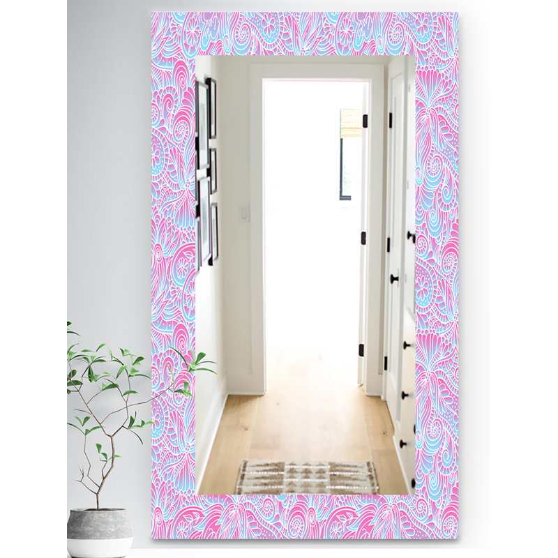 Miroir mural sphères 7 bohémien et éclectique, H 39,4 po x l 29,5 po