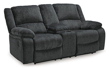 Causeuse inclinable avec console Karyna, Gris foncé