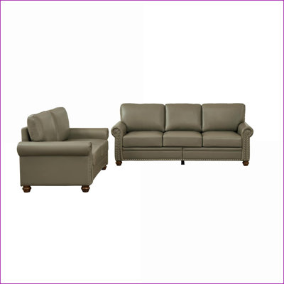 Canapé modulaire 2 + 3 places Taupe avec rangement | Cuir d'unité centrale | Standard
