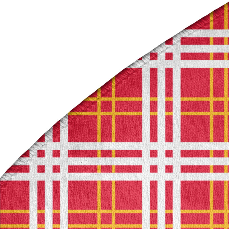 Plaid Indoor Rug, Round 5'