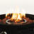15 Inch Camping Fireplace - Portable Tabletop Propane Stove With Cooking Support, Stainless Steel Burner, Black Steel, 2.2Inch Bowl Depth 15" Burner Quick Connect, Adjustable Flame, Included Lid And