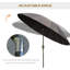 Aarun 279cm Tilt Beach Parasol-55967169