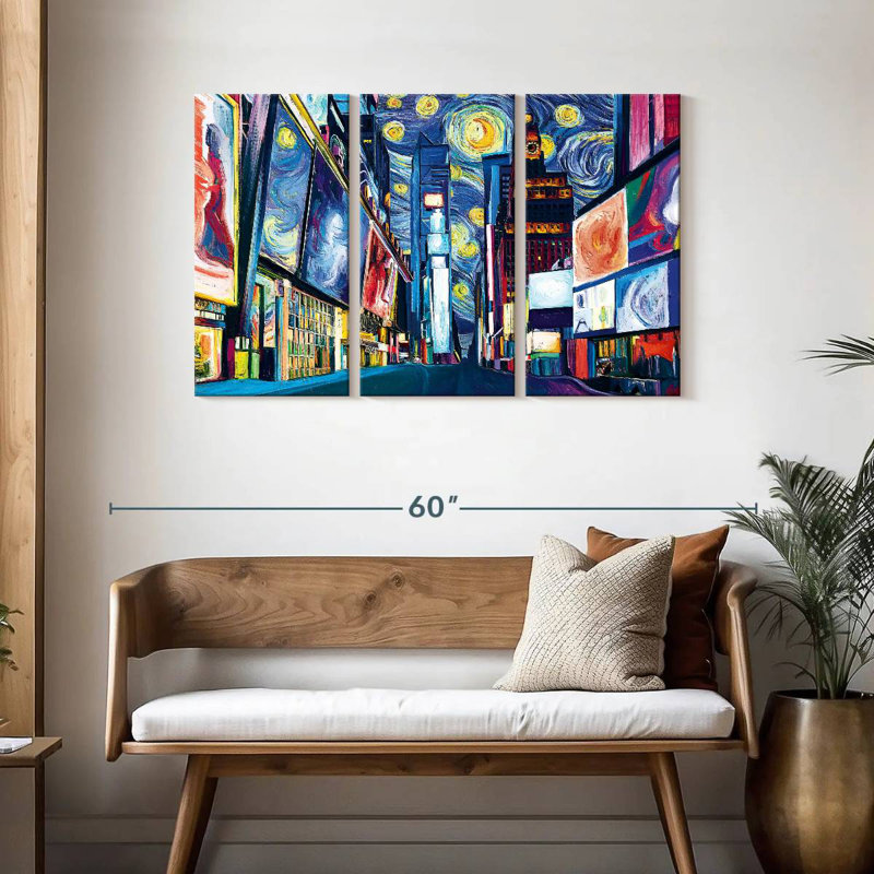 Sebbie Time Square Starry Night, 28" H x 45" W