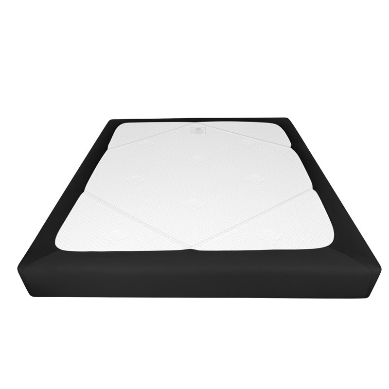 Jersey Knit Stretchy Wrap Around Box Spring Cover, Twin, Black