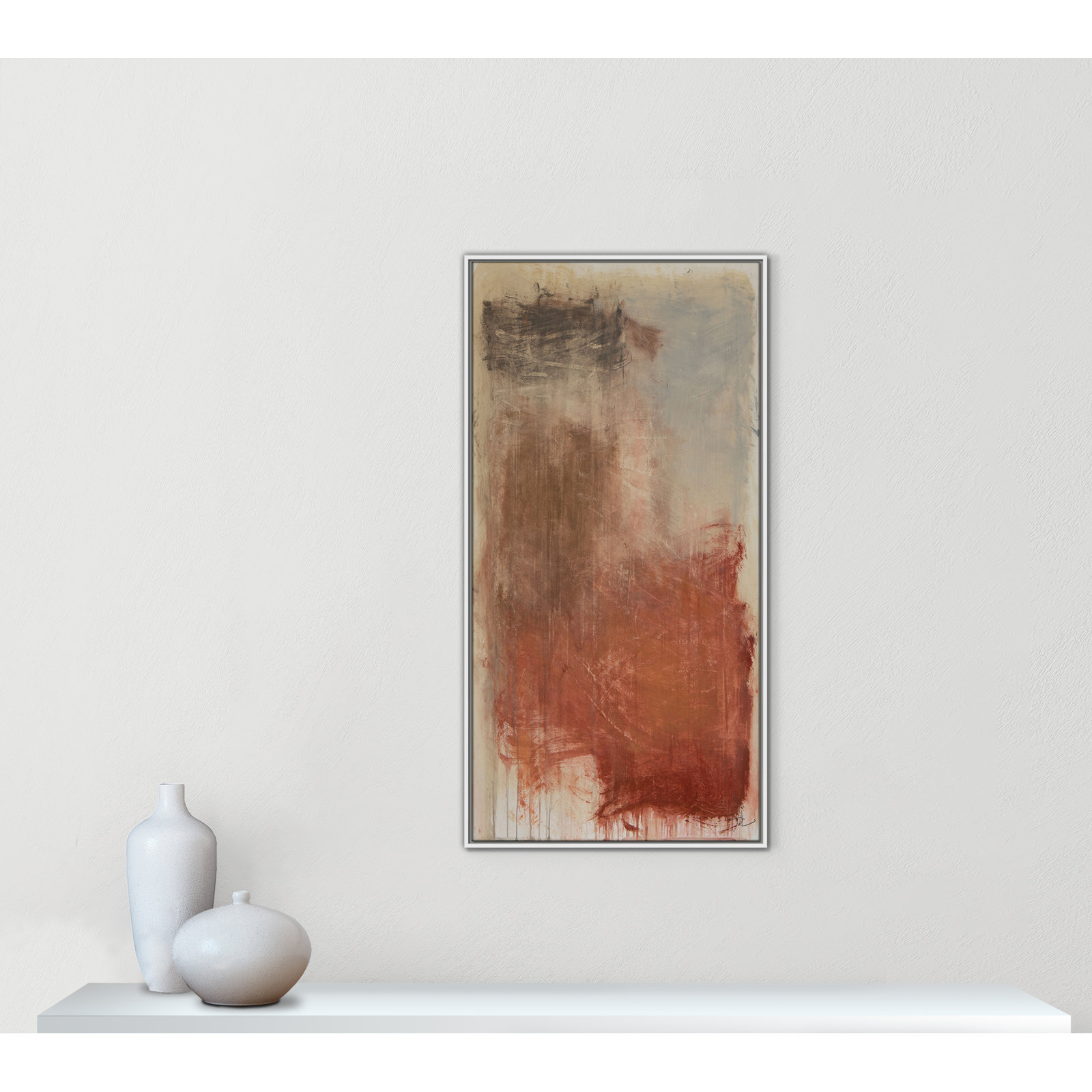 Colin "Autumn Over The Riviera" Print, 49.5" H x 25.5" W, White