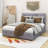 Queen 4 Drawers Upholstered Platform Bed with Headboard-240417702