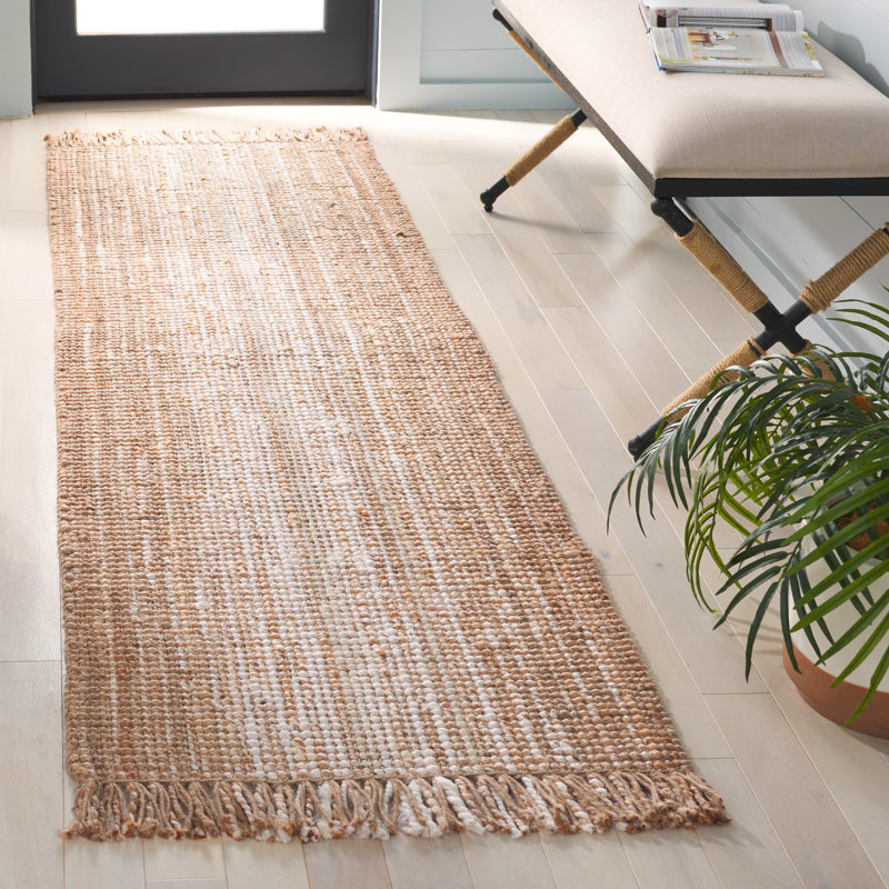 Natural Fiber Flatweave Jute Rug, Runner 2'3" x 8'