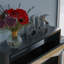 3 Drawer Mirrored Flip Down Shoe Storage Cabinet Free Standing Cabinet For Hallway-2029706710