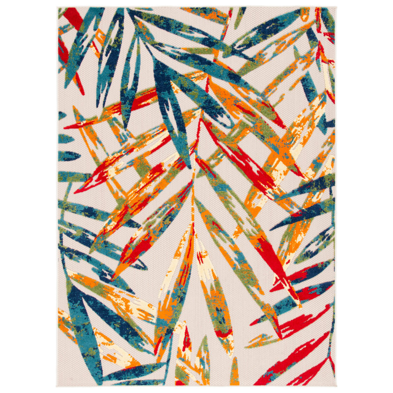 Makowski Performance Floral Indoor/Outdoor Area Rug, Rectangle 3' x 5'