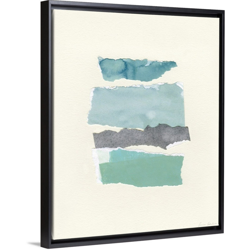 «Seaside Color Study II» par Emma Caroline - reproduction d'art, H 16 po x l 13 po x P 1,75 po, Toile avec cadre noir