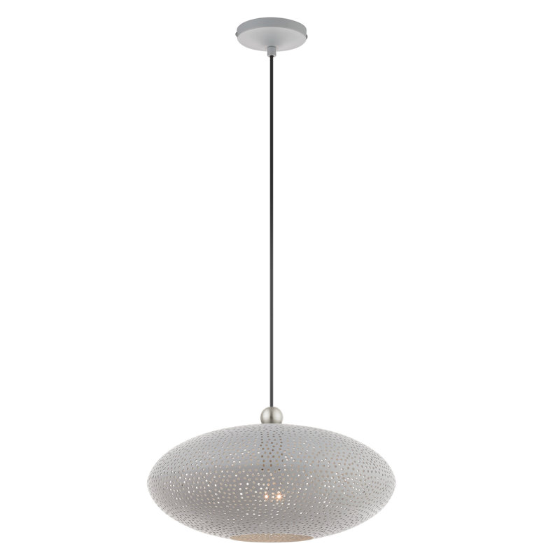 Luminaire suspendu géométrique 1 lumière Bion, Gris nordique