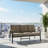 70 Inches All-Weather Metal 3-Seat Patio Sofa With Cushions-380567214