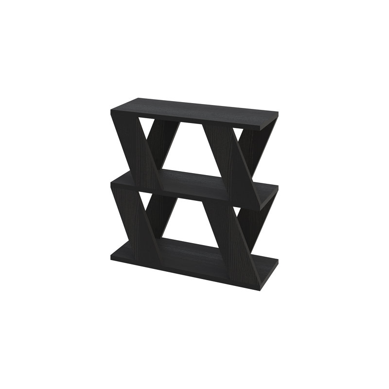 Adriana Side Table Modern Compact Design for Living Room & Bedroom, Black Wood