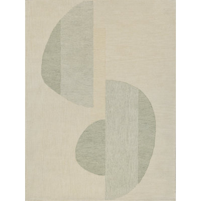 Mikura Hand Tufted New Zealand Wool Sage/Ivory Area Rug