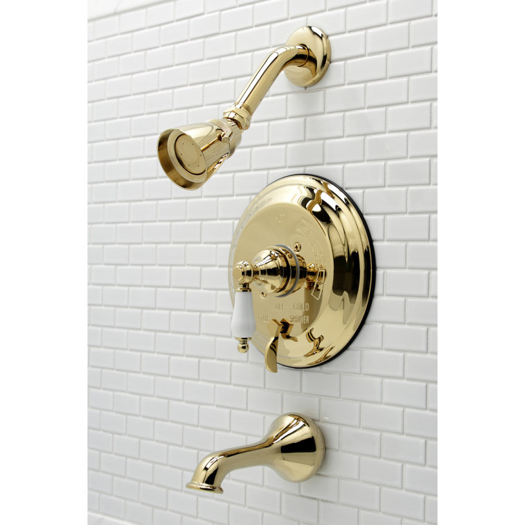 Restoration Volume Control Tub and Shower Faucet with Rough-in Valve, Trim