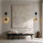 Stone and Aluminium Flush Mounted Sconce