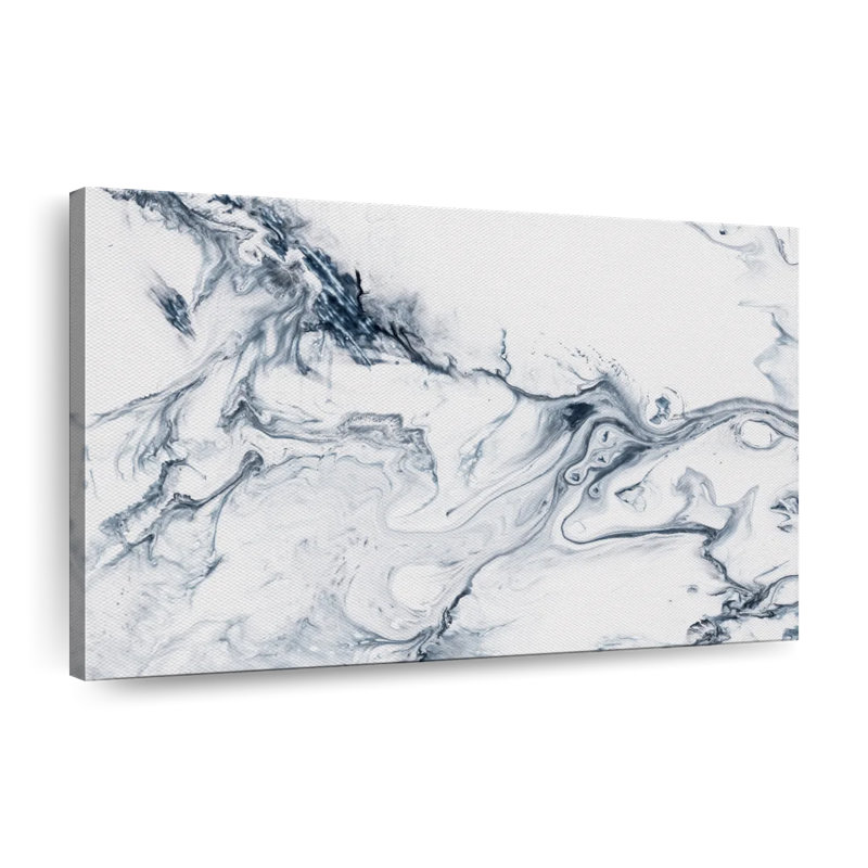 Impression sur toile abstraite grise et blanche, L 16 po x H 24 po