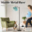 Lampe sur pied à arc avec abat-jour réglable en marbre menthe et lampe sur pied en mélange de couleurs bleu sarcelle Lampe sur pied à 3 températures de couleur à intensité variable avec interrupteur au pied pour la chambre à coucher